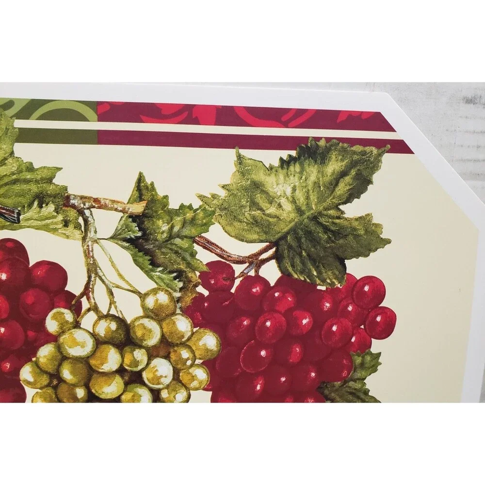 Set of 3 Same Printed Vinyl Non Clear Placemats (18
